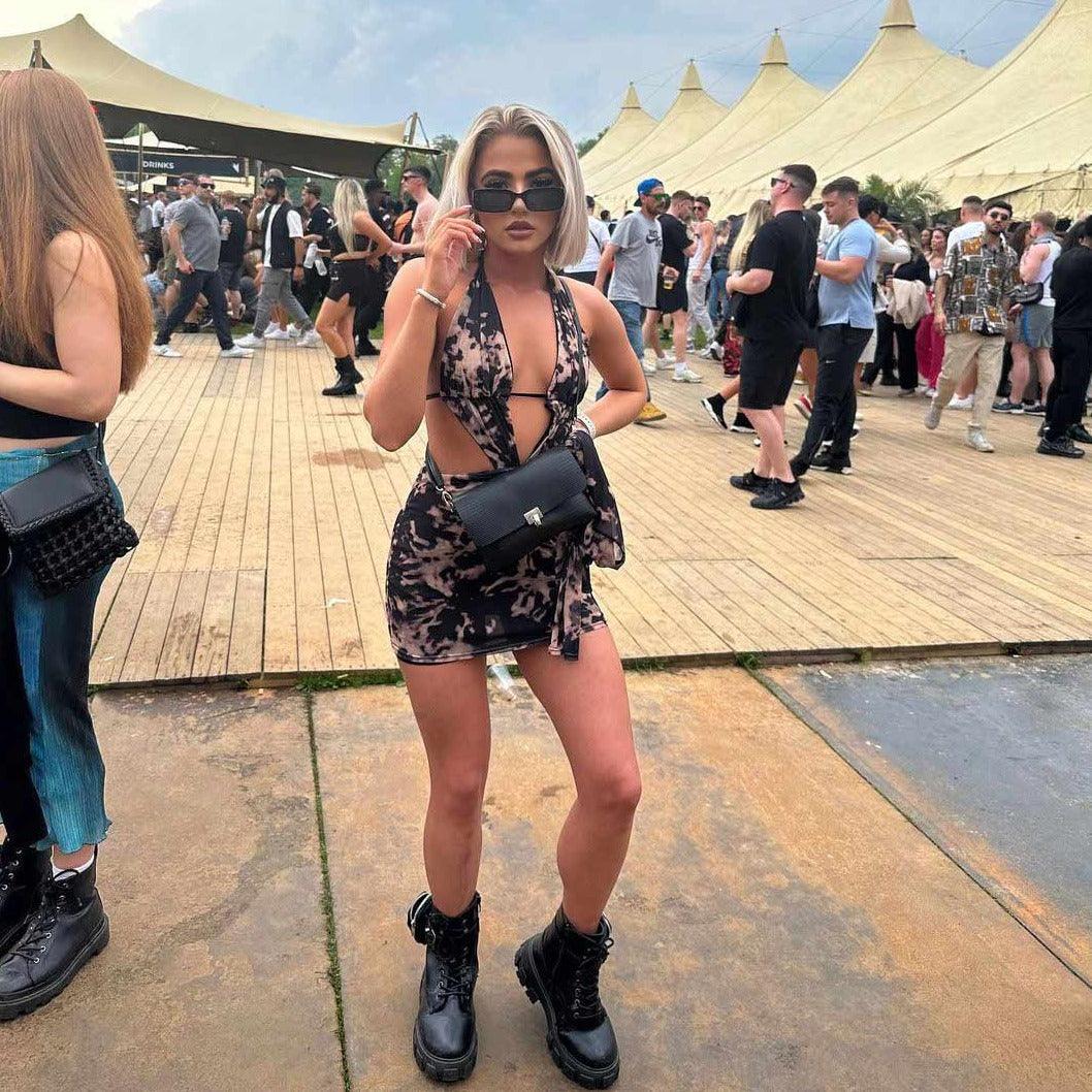 'Headliners' Retro Oval Sunglasses in Black