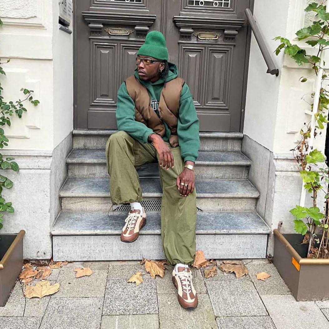 'Throttle' Y2K Wraparound Sunglasses in Yellow & Black