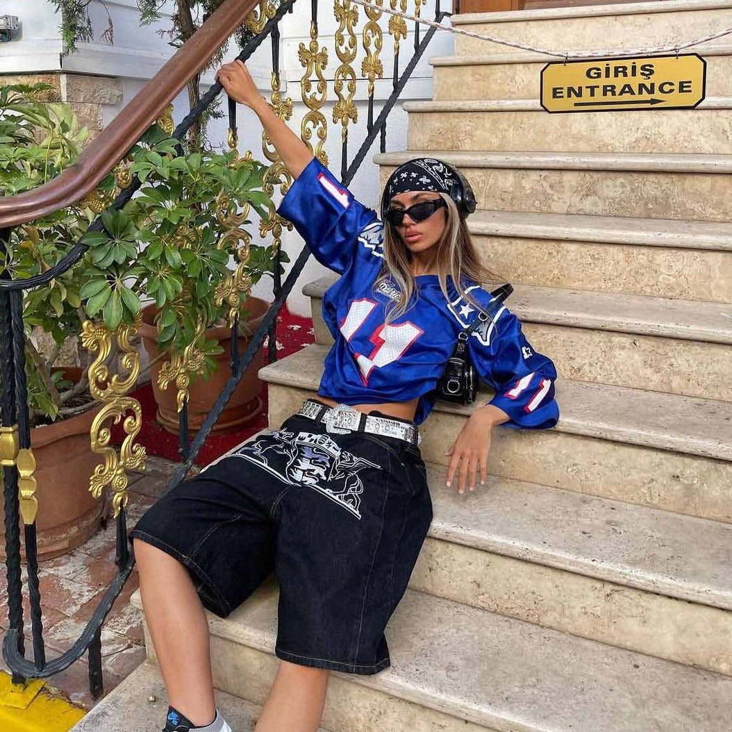 Shop 'Neo' Y2K Wraparound Sunglasses in Black