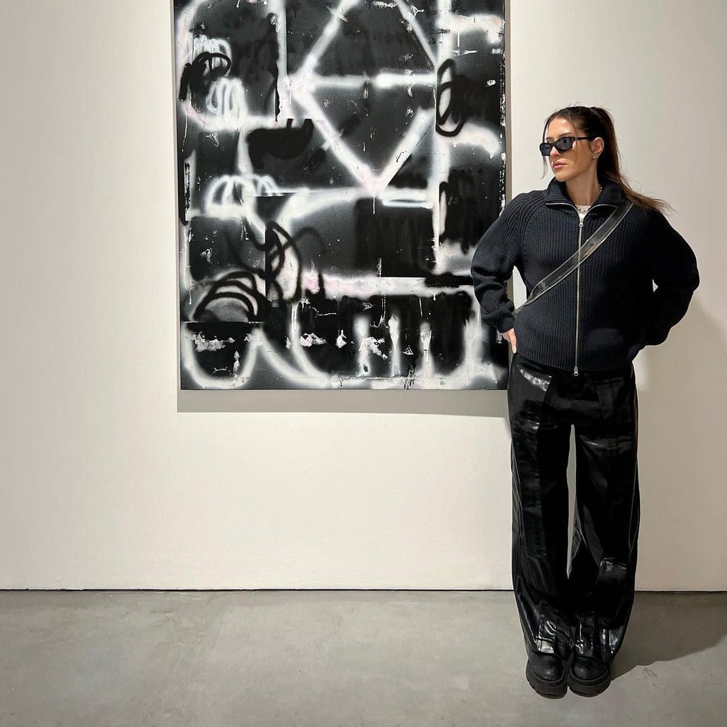 'Night Racer' Futuristic Y2K Sunglasses in Black