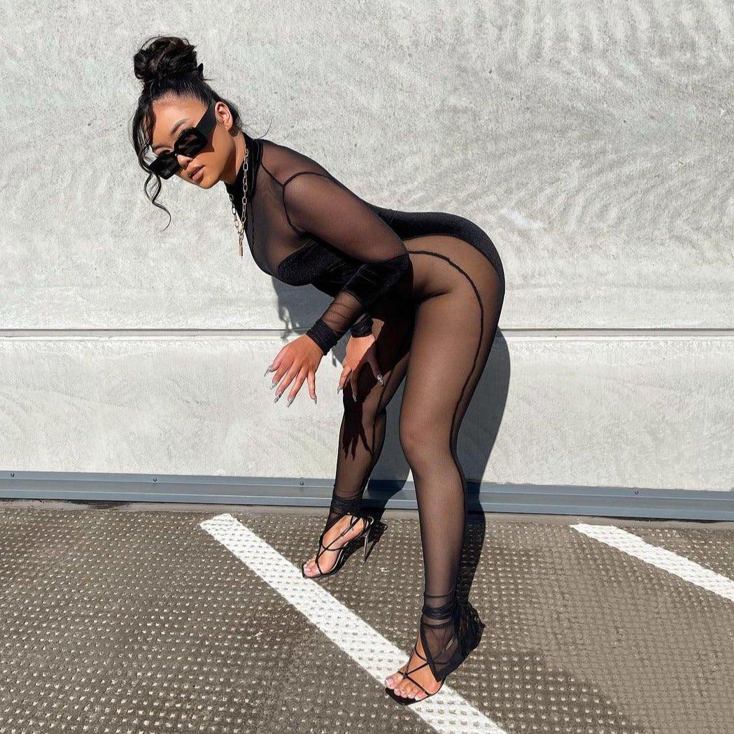 'Boiler Room' Retro Square Sunglasses in Black