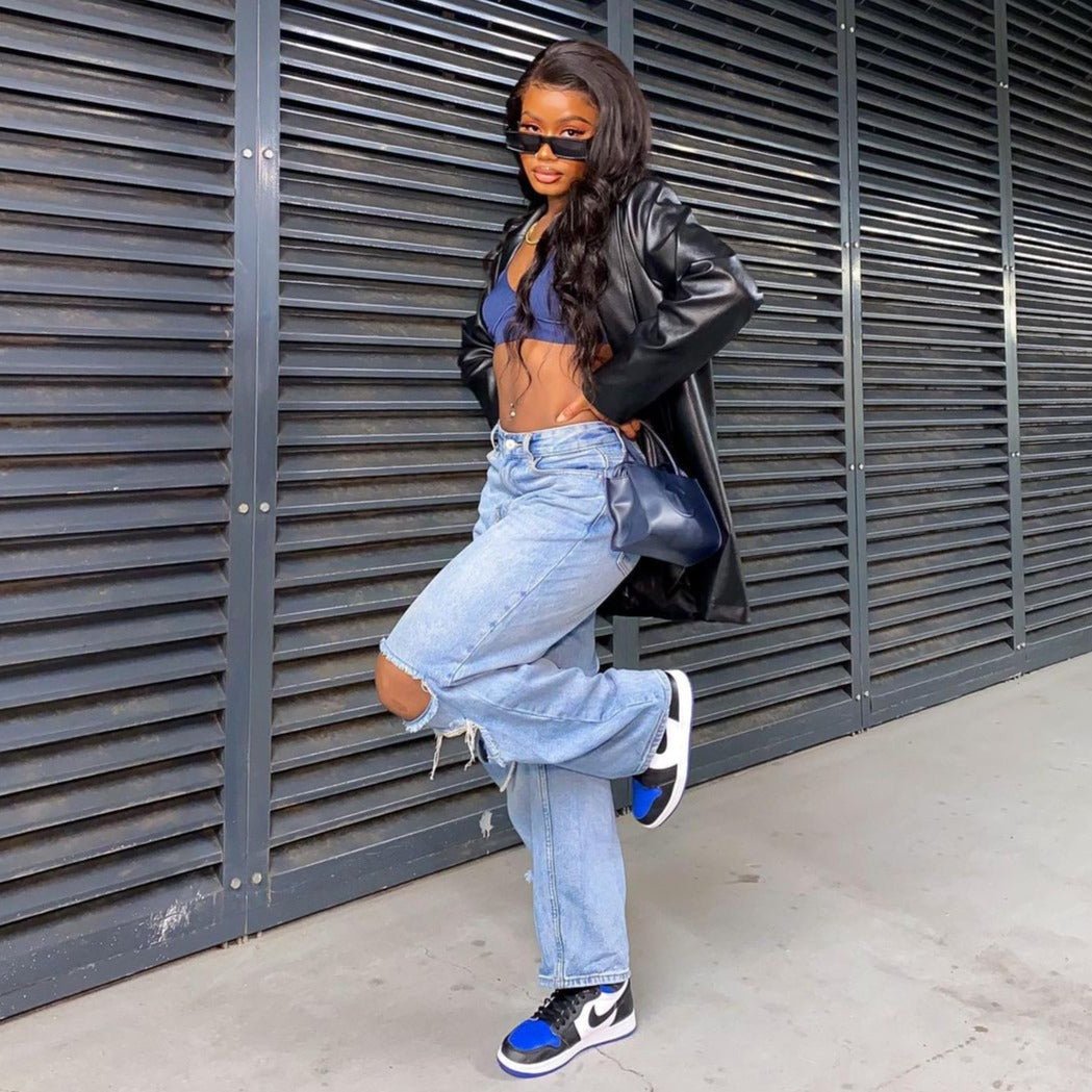 'Dance On Arrival' Retro Y2K Sunglasses in Black