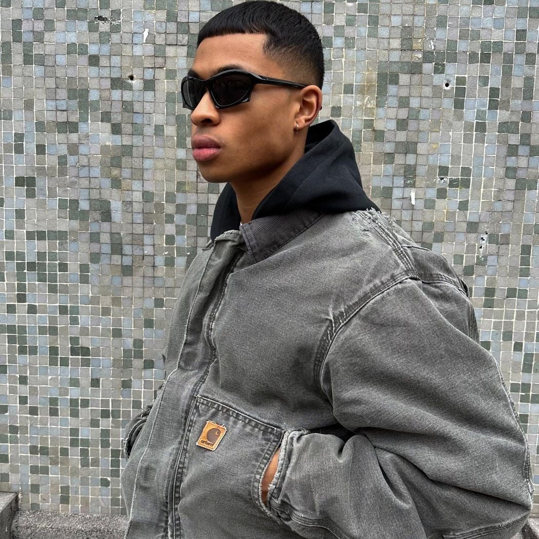'Night Racer' Futuristic Y2K Sunglasses in Black