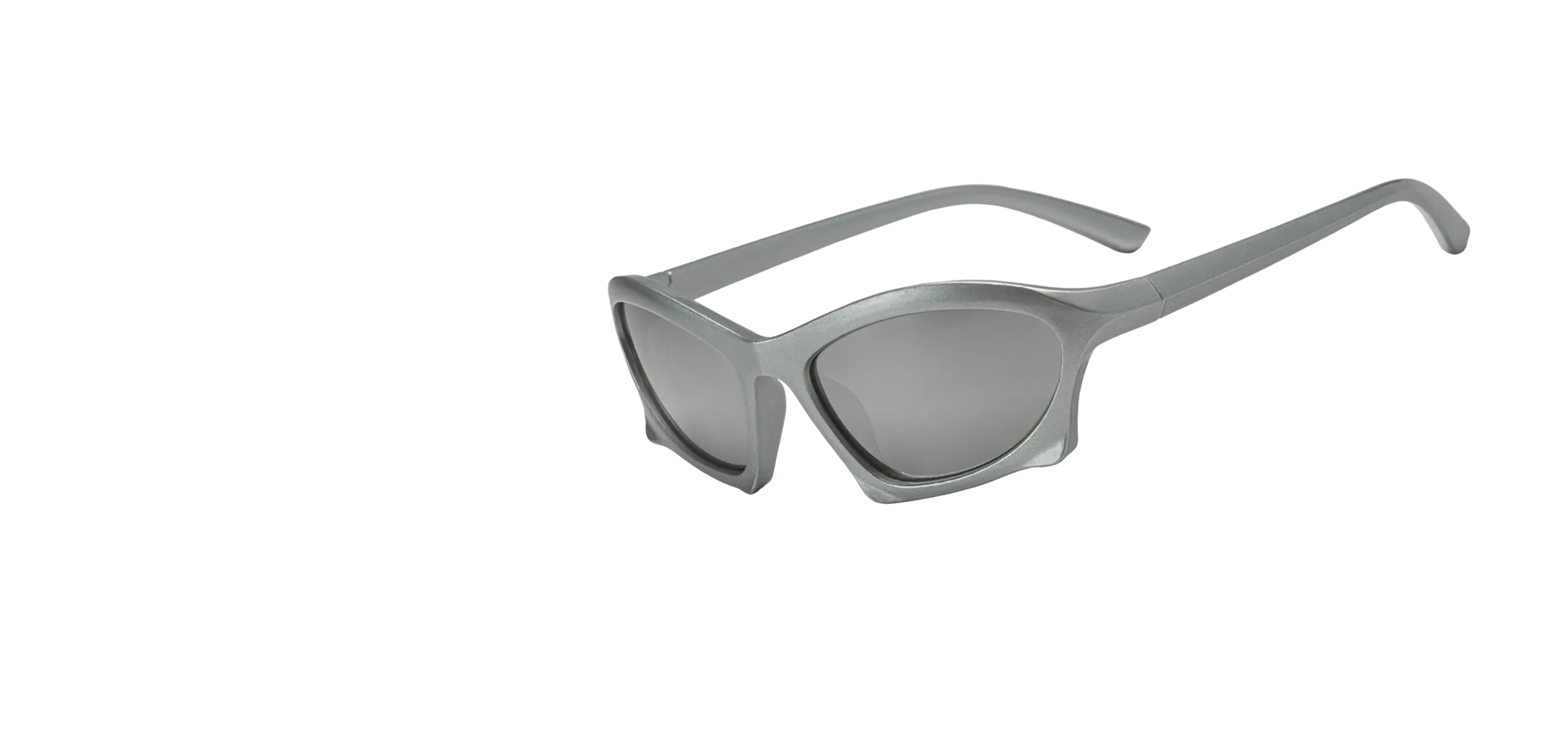 TheShadePrjct Chrome Retro-Futuristic Y2K Sunglasses In Silver And Chrome With 100% UV Protection And Free UK Shipping