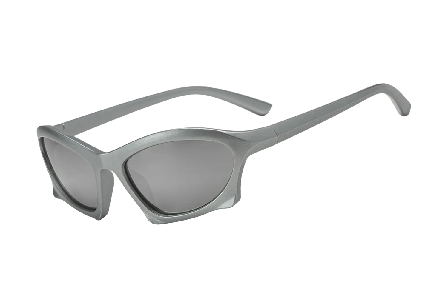 TheShadePrjct Chrome Retro-Futuristic Y2K Sunglasses In Silver And Chrome With 100% UV Protection And Free UK Shipping