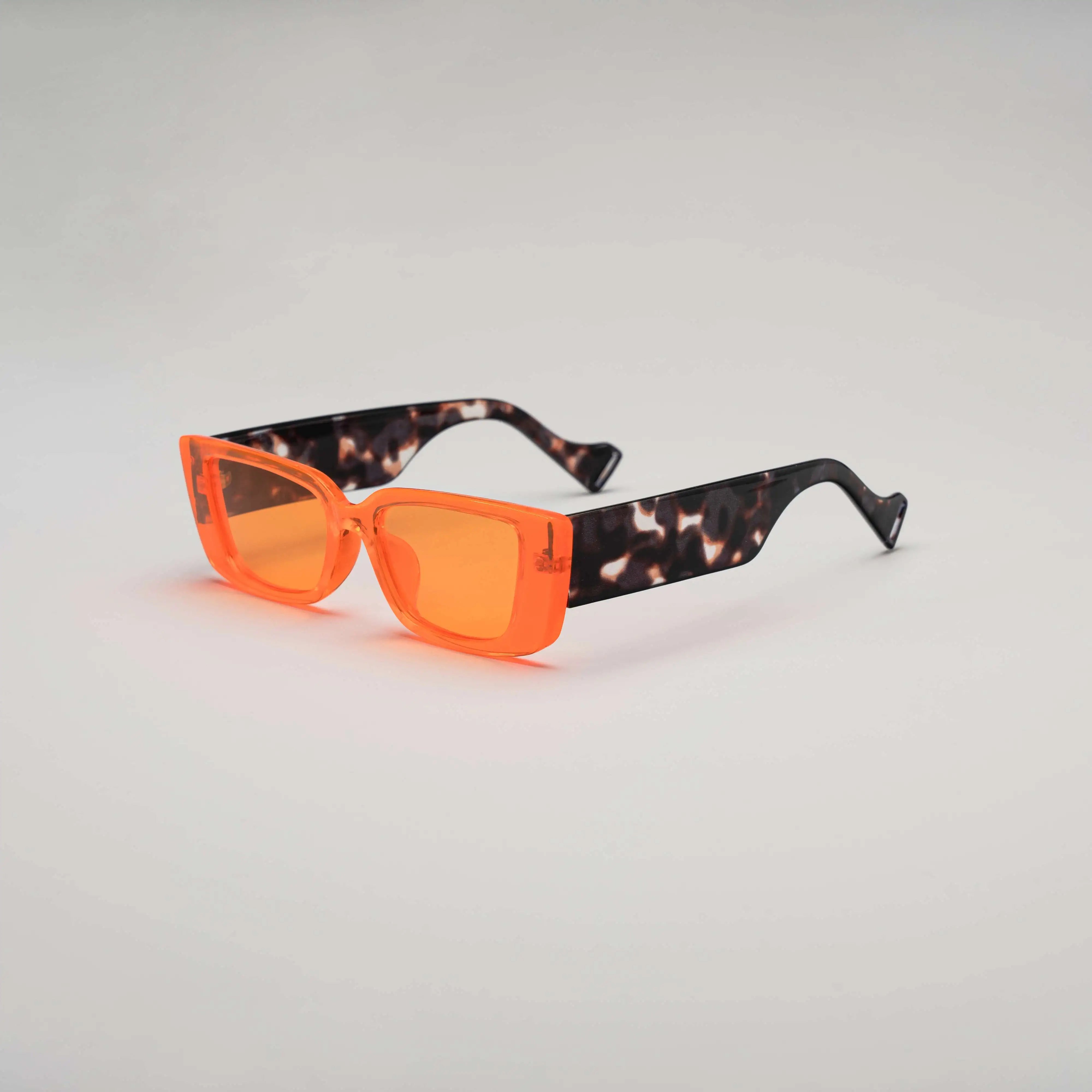 'Disco Inferno' Retro Sunglasses in Orange & Tortoiseshell