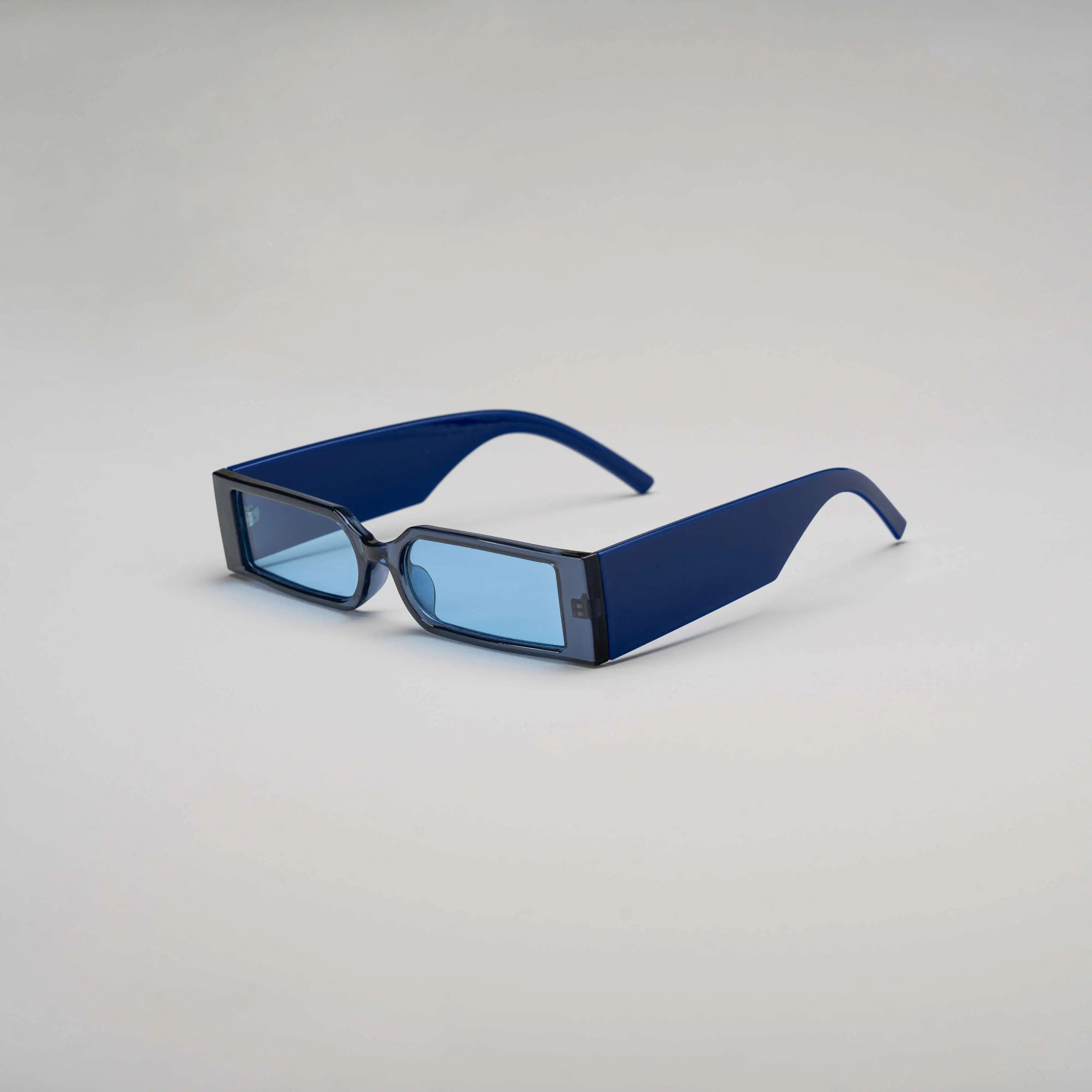 'Electric Brixton' Retro Rectangle Sunglasses in Blue 