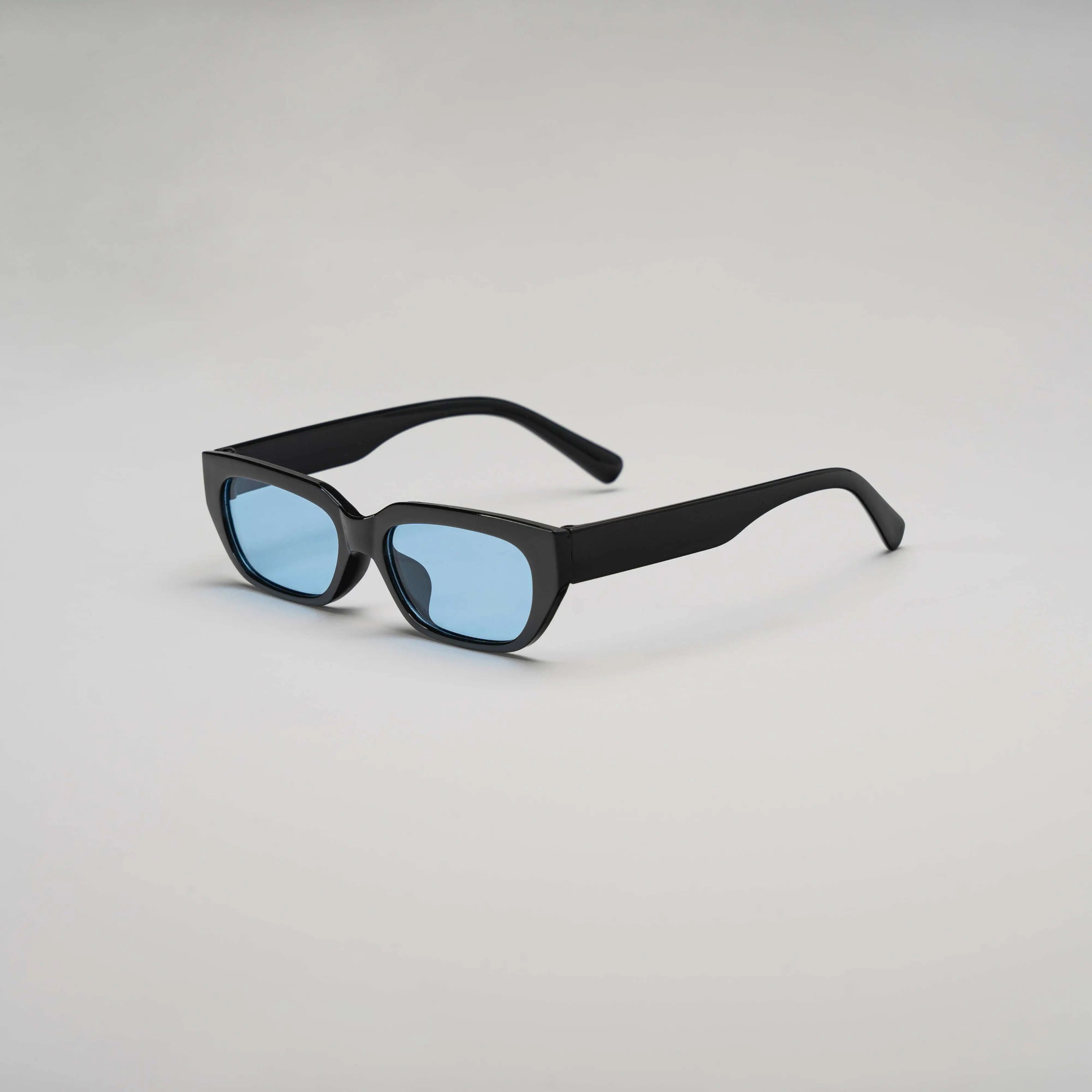 'Miami Vice' Retro Sunglasses in Black & Blue
