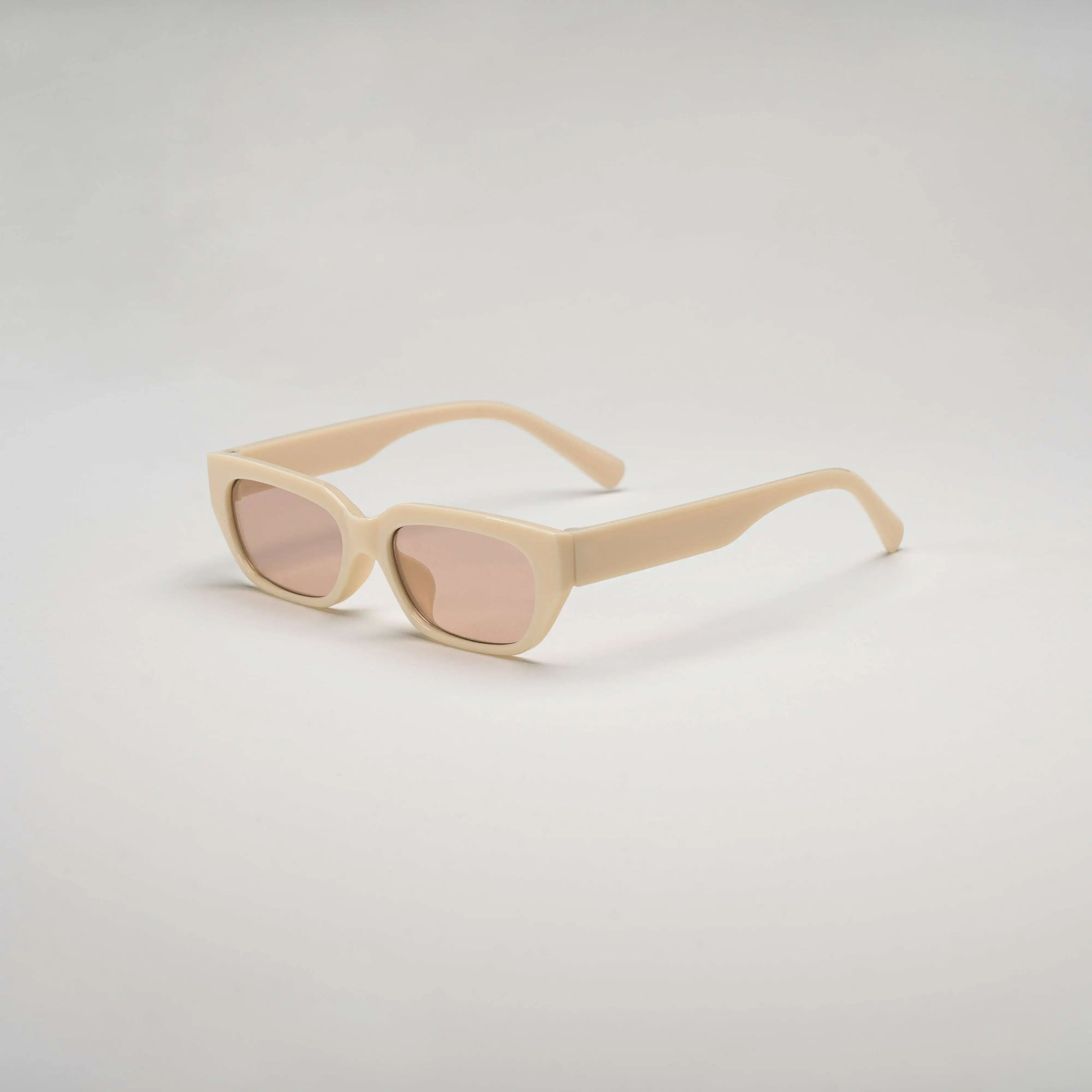 'Monterey' Retro Sunglasses in Beige