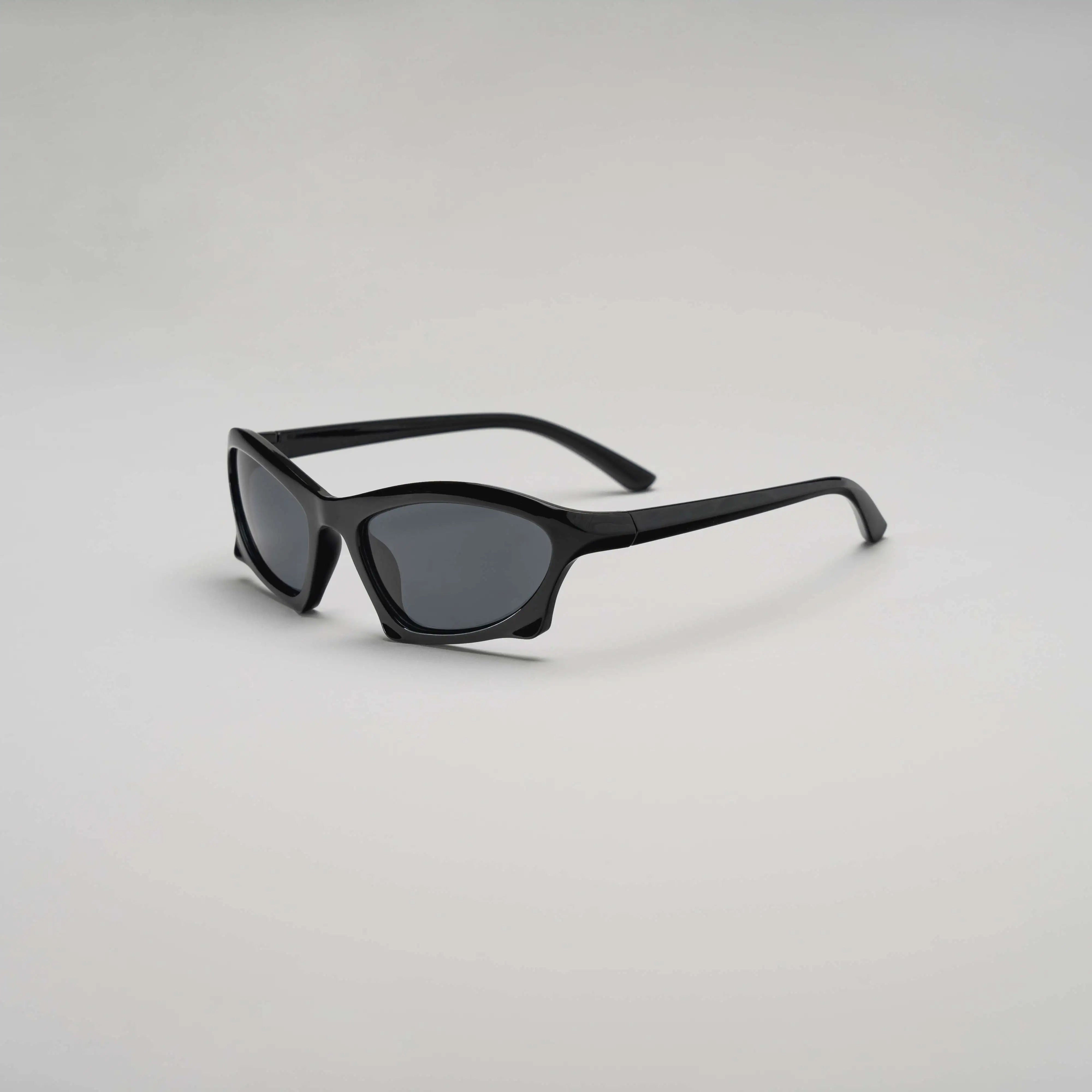 'Night Racer' Futuristic Y2K Sunglasses in Black