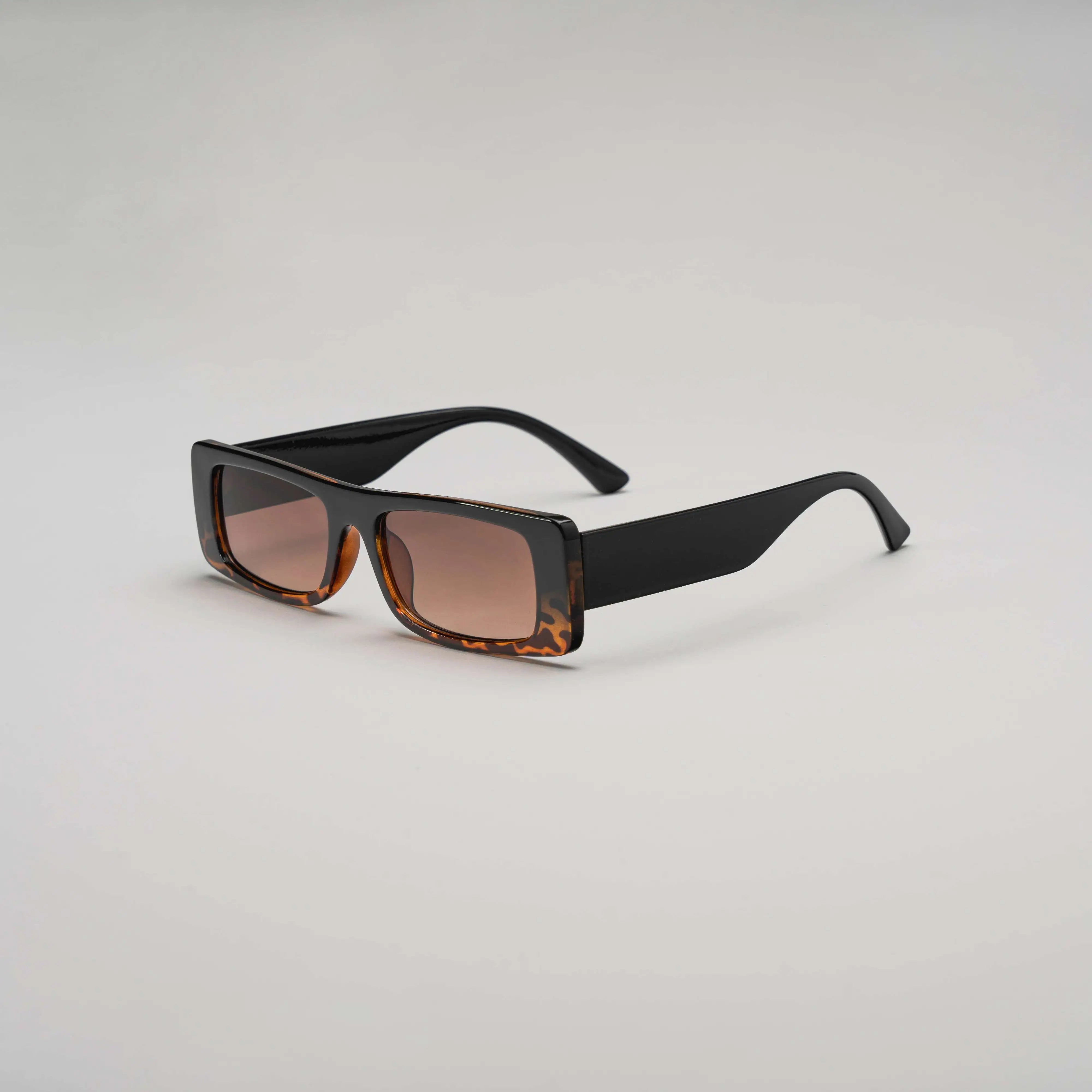 'Pay N' Spray' Retro Sunglasses in Black & Brown