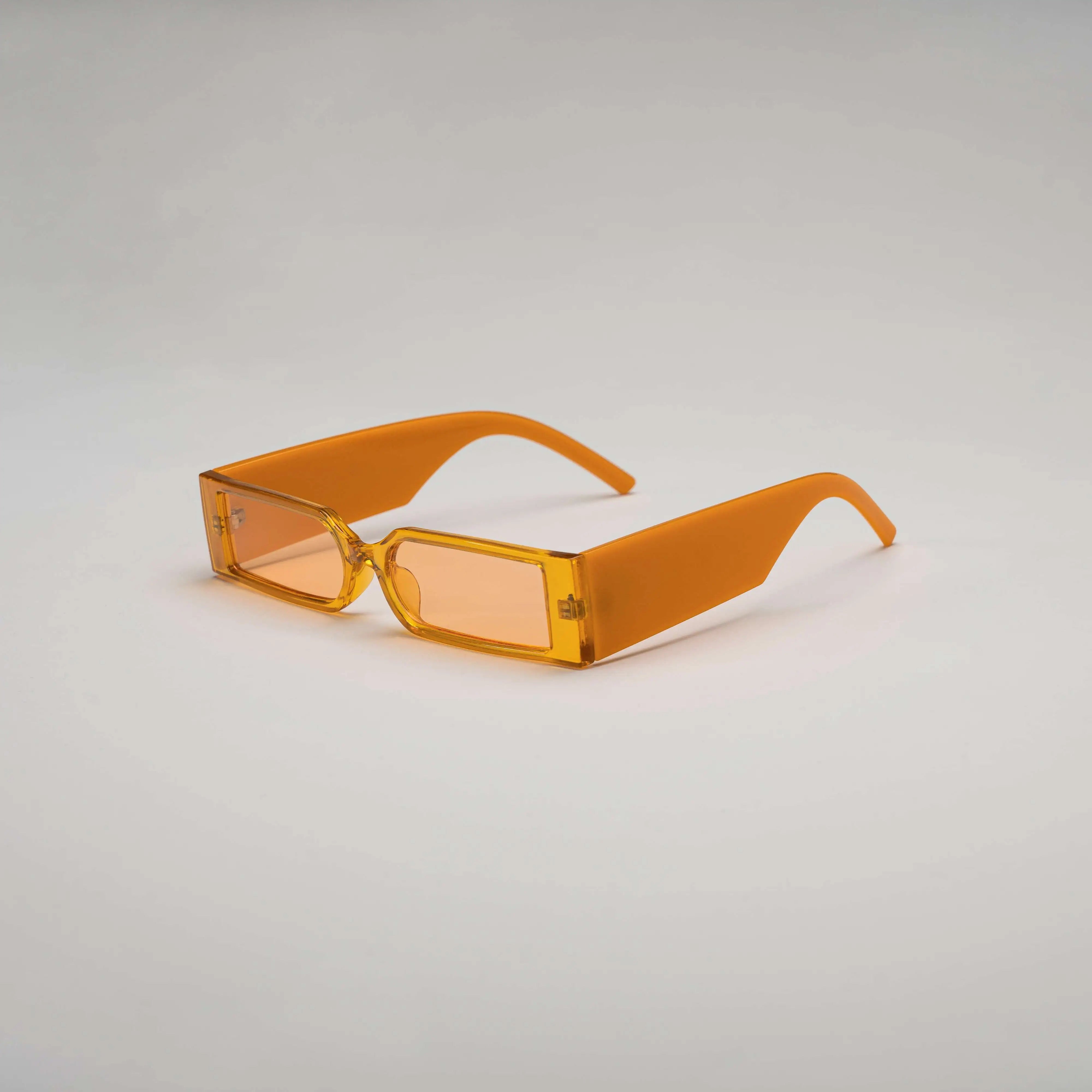 'Sunset Sessions' Retro Rectangle Sunglasses in Orange