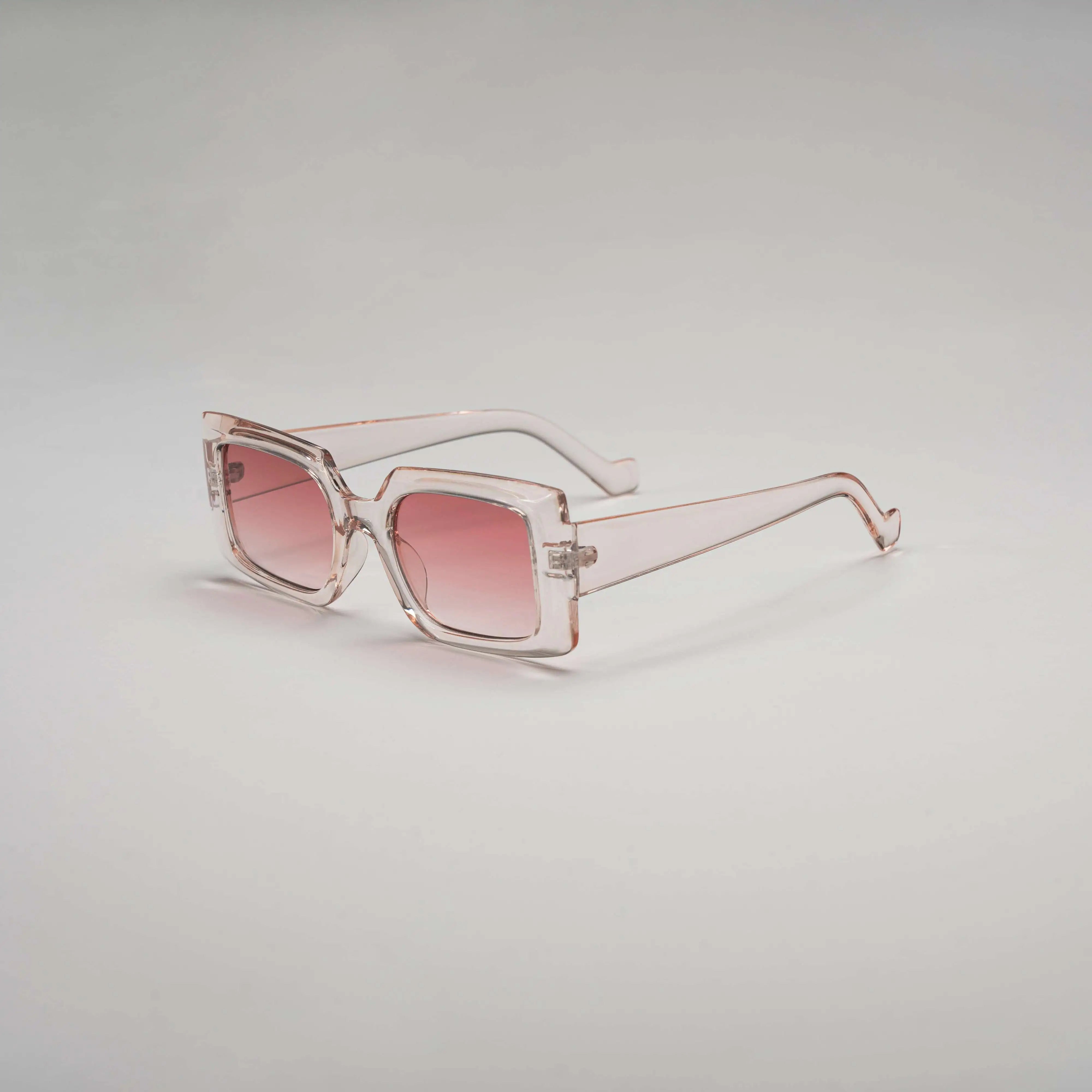 'Turbo Time' Retro Square Sunglasses in Pink