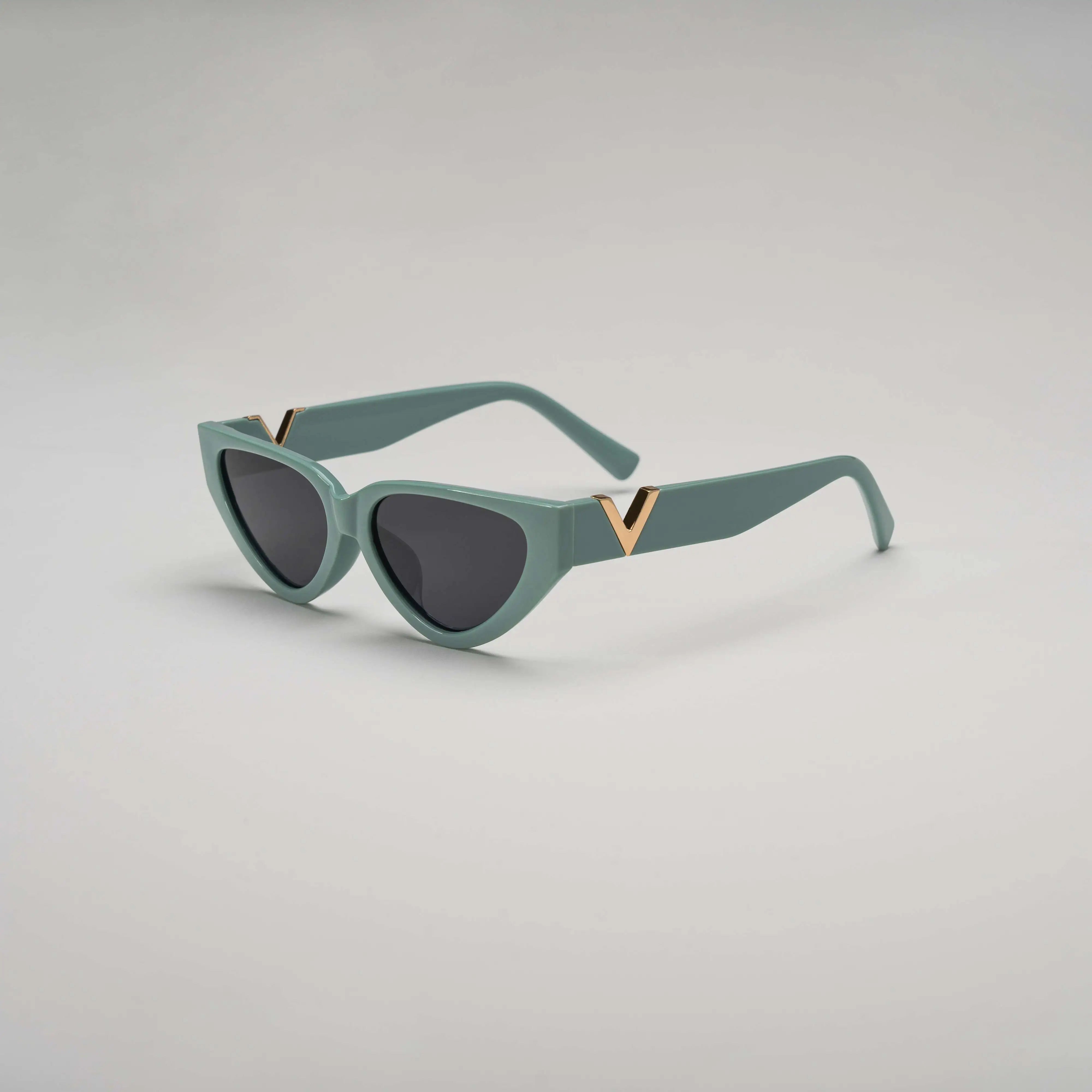 'Venice' Retro Sunglasses in Turquoise 
